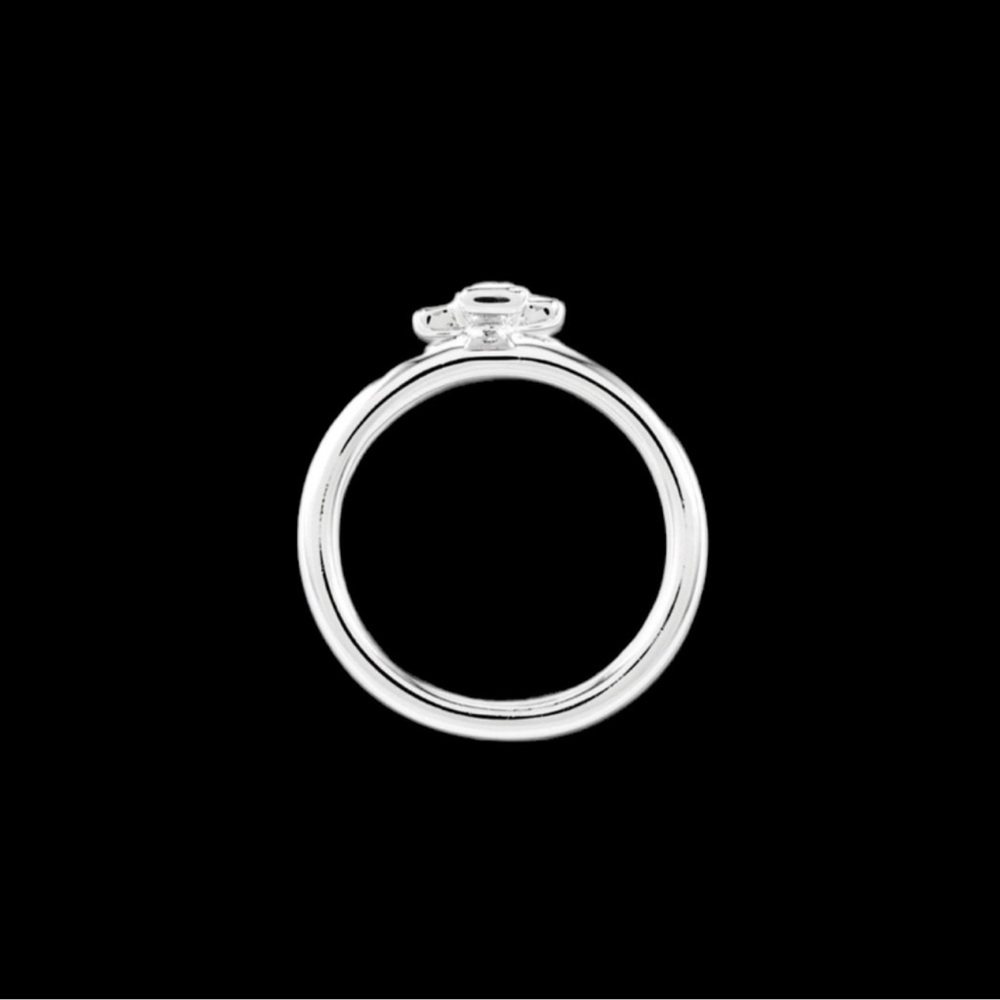 NEW Sterling Silver White Topaz Cross Ring Size 7 - Picture 6 of 8